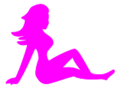 Thumbnail for File:Pink silhouette.svg